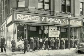 Grand opening of Zimman's in Lynn, 1948, image courtesy of Zimman's.