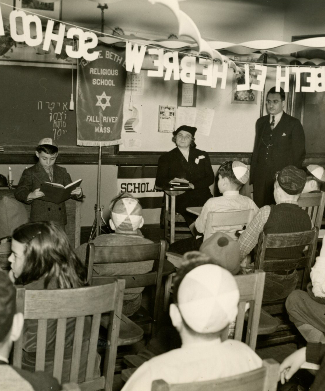 Temple Beth El Fall River Hebrew School 1939 from the Freedman Papers