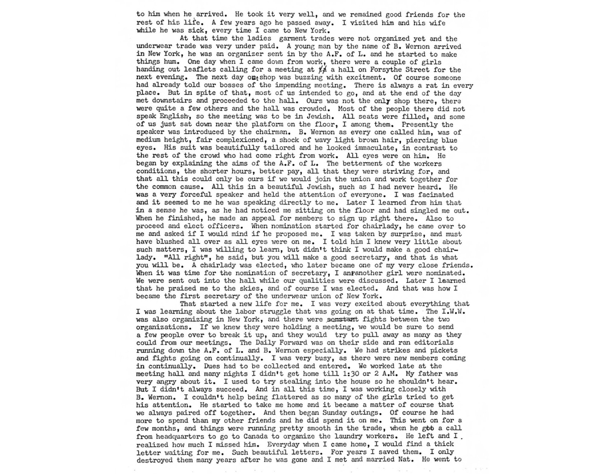 Sara Wernon Sloan memoir 