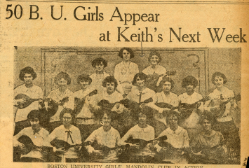 Boston University Girls’ Mandolin Club Newspaper Clipping