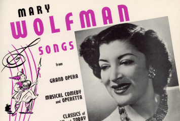 Promotional flyer for Mary Wolfman Epstein, circa 1950s.
